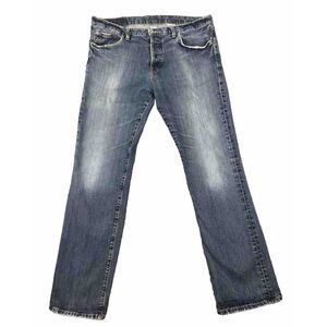 Lucky Brand Dungarees Jeans Men's Size 36X33 Blue Slim Bootleg Denim Made in USA